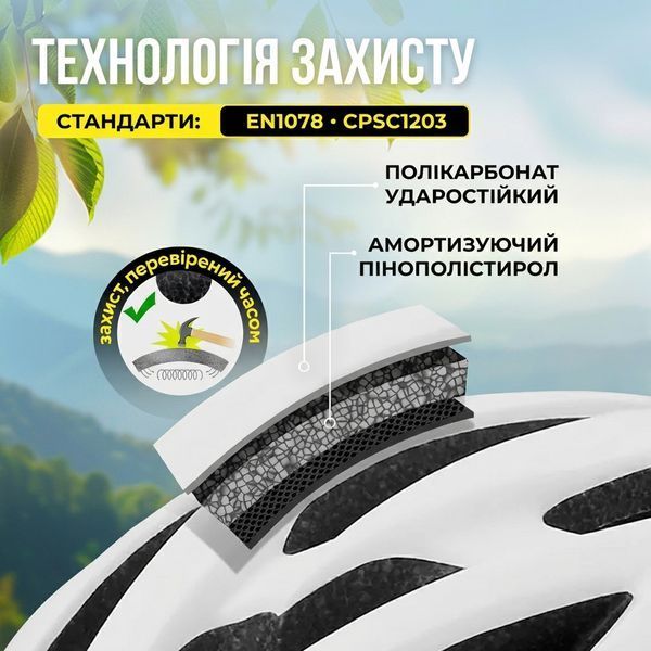 Велошлем Cairbull унисекс матовый серый с визором и габаритным фонарем 73590 фото