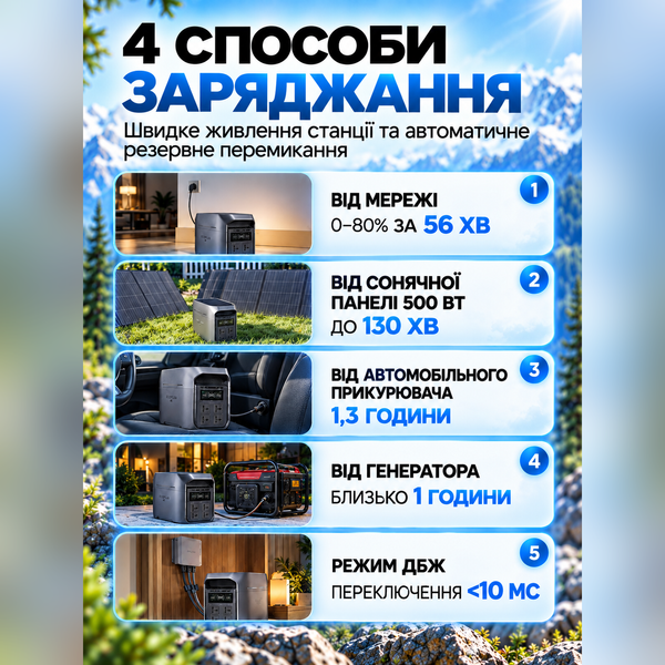 Зарядная станция EcoFlow DELTA 3 Plus 1024 Вт&middot;ч 1800 Вт LiFePO4 с функцией ИБП 74156 фото