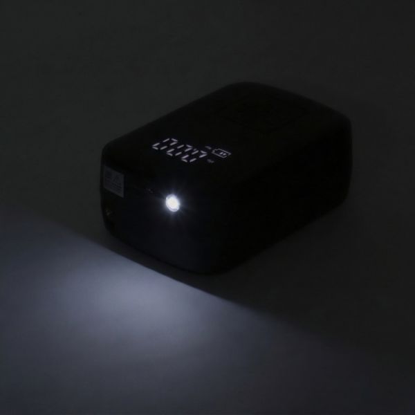 Портативний компресор OnePro для шин авто мото вело мячів з LED дисплеєм ліхтар 73556 фото