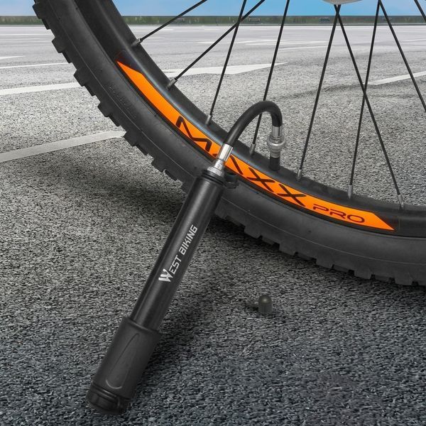 Велонасос ручной West Biking 100 PSI с насадками компактный портативный 73574 фото