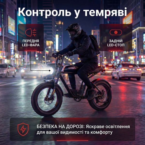 Електровелосипед M20 електрофетбайк 1000W 18Ah потужний для бездоріжжя 73887 фото