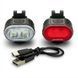 Велокомплект OnePro передня фара задній ліхтар на акумуляторі USB водонепроникний потужний режим мигання 73974 фото 12