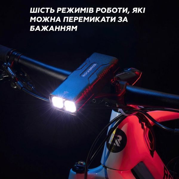 Велофара Rockbros 850 лм 10000 mAh потужний ліхтар з функцією повербанка 64996 фото