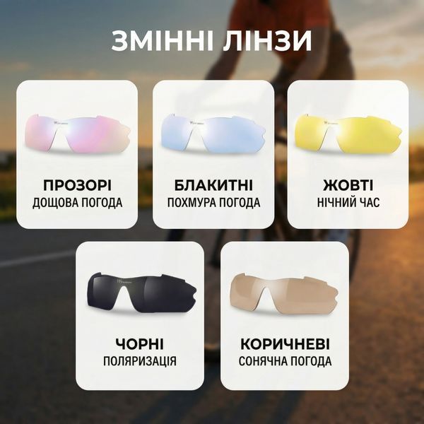 Велоочки Rockbros поляризованы 5 сменных линз 58695 фото