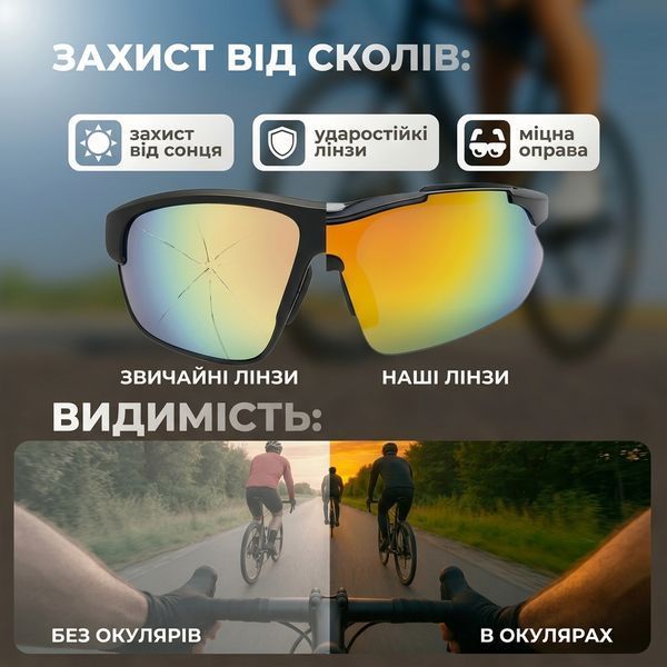 Велоочки Rockbros поляризованы 5 сменных линз 58695 фото